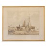 Painting \"Seaside Boat\" signed Hendrik van de Sande Bakhuyzen (1795 - 1860). - Moinat - Painting - Navy